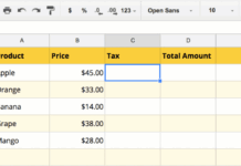 Cách copy công thức cho cả cột trong Google Sheets copy công thức bằng fill handle